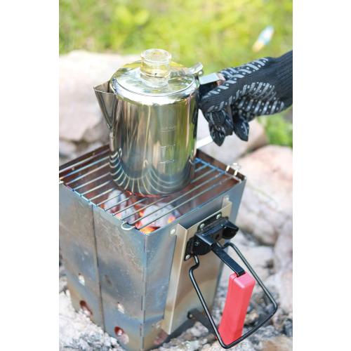Fox Run Rapid Brew Stainless Steel Stovetop Coffee Percolator, 2-6 Cup