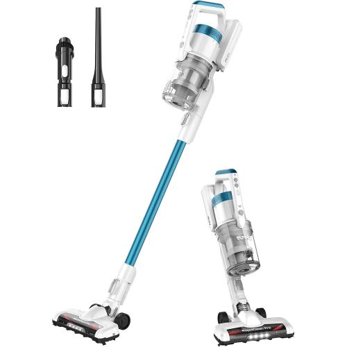 Eureka NEC180 RapidClean Pro Cordless Stick and Handheld Vacuum Cleaner for Hard Floors, Battery-Operated Portable Vacuum Cleaner with Maximum Efficiency Powerful Suction White