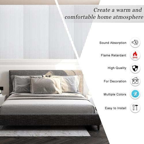 10 Pack Large Acoustic Panels, 48X24X0.4 Sound Proof Foam Panels for Walls, Sound Dampening Panels, Sound proof panels for walls, Soundproof Wall Panels for Home Studio&Office Decor.(White)