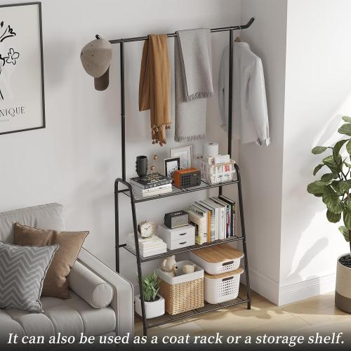 Plant Stand Indoor Outdoor,Metal Plant Stands for Multiple Plants,3 Tier Tall Hanging Plant Shelf,Large Heavy Duty Flower Holder Ladder Plant for Living Room, Patio, Balcony (Black)