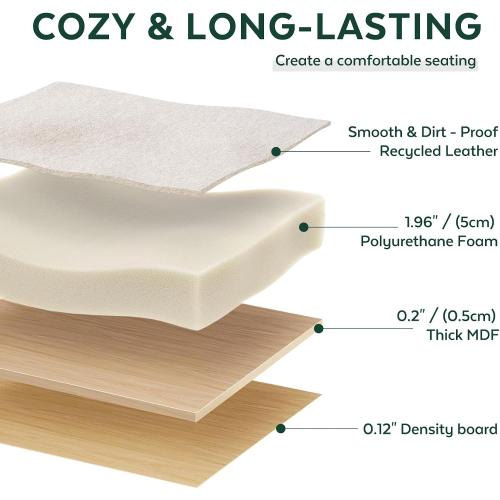 Ottoman with Storage, Square Storage Ottoman for Dorm, Velvet Ottomans with Legs for Living Room, Bedroom, 17.7 D x 17.7 W x 19.9 H, Cream White
