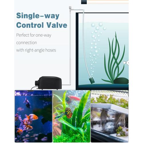 Pawfly Aquarium Air Control Valves Single Way Plastic Air Regulators for Aquarium Air Pump Fish Tank Air Flow Control Valves for 3/16 ID Airline Tubing Adjustable Hose Connectors, 20 Pack