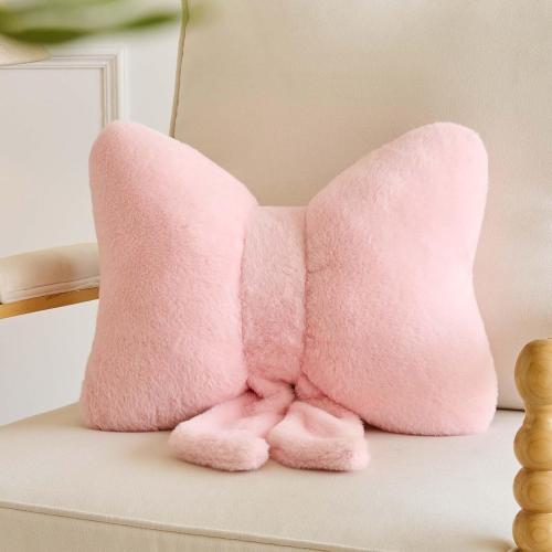 Bowknot Pillow Pink Cute Bow Decorative Throw Pillows 12 Aesthetic Home Decor Bow Cushions Butterfly Knot Plush Pillow for Bedroom Couch