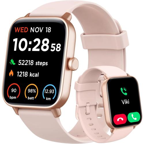 Smart Watch for Women Android & iPhone, Alexa Built-in, IP68 Waterproof Activity Fitness Tracker with Bluetooth Call (Answer/Make), 1.8 Smartwatch with Heart Rate/SpO2/Sleep Monitor, 100  Sports Mode