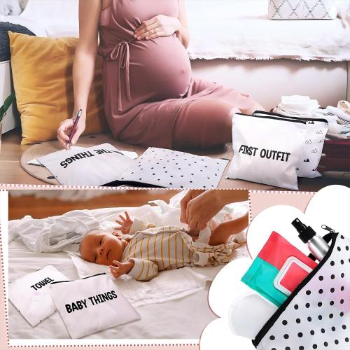 8 Packs Hospital Bags for Labor and Delivery Diaper Bag Organizing Pouches Travel Maternity Bag 8 Sorts Hospital Bag Essentials for Baby, Expecting Moms and New Mothers Mommy, 10.63 x 9.25 Inches