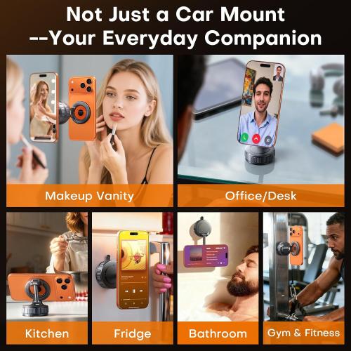 Magnetic Phone Holder for Car [98  LB Strongest Suction & 2800gf Strongest Magnetic] 360° Adjustable Car Phone Holder for Magsafe Phone Holders for Your Car for iPhone 17 Pro Max 16 15 14 13 12 Plus