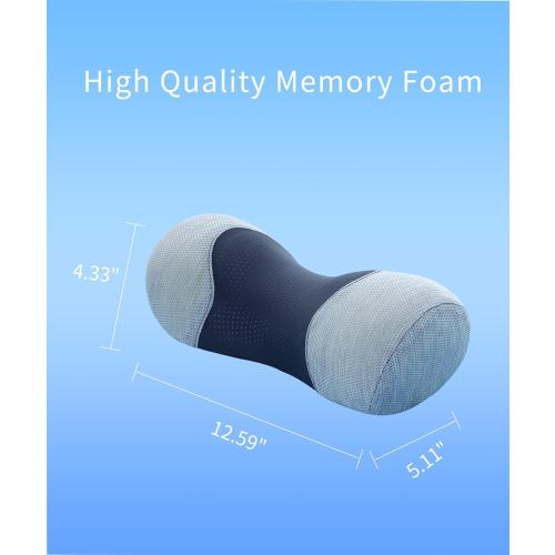 Bespilow Small Neck Roll Pillow,Say Goodbye to Neck Pain, Cervical Memory Foam Pillow for Tension Muscle Relief, Contour Support, Shoulder Pain Relaxer with Breathable Pillowcase, Odorless
