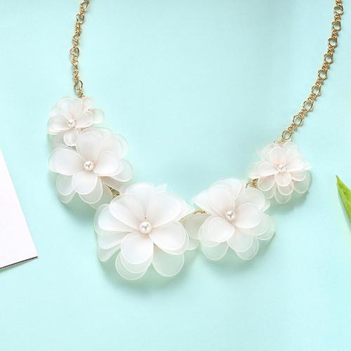 Flyonce Flower Collar Necklace, Floral Flowers Statement Summer Beach Chokers Necklaces for Women
