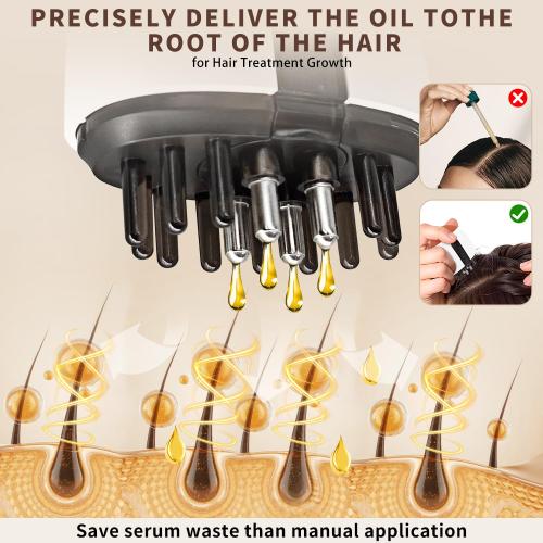 Minoxidil Applicator 2025, Electric Scalp Oil Applicator with High Vibration, Quick Efficient Apply No Messy Scalp Massager Hair Growth, Use for Home & Travel Red/blue