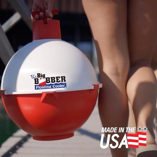 The Big Bobber Floating Cooler, Outdoors Floating Ice Chest, Portable Drifter Cooler, Keeps Beverage Cold
