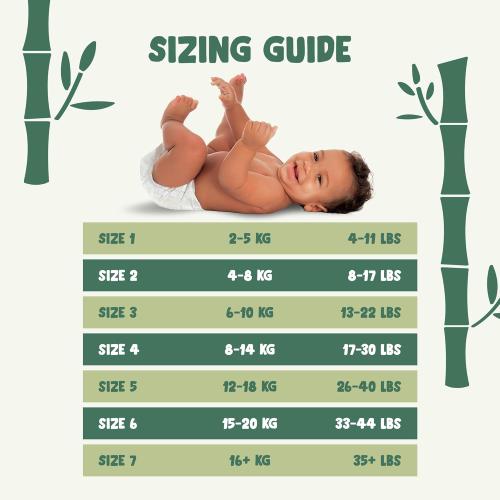 Naty Bamboo Viscose Baby Diapers – Silky Soft, Plant Based, Dermatologically Tested for Sensitive Skin & Super Absorbent (Size 1, 88 Count)