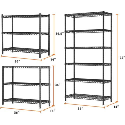 SINGAYE Shelf Closet Wire Shelving：Adjustable Metal Unit for Laundry Room Organization Bathroom Kitchen Home Garage Storage Pantry Rack Shelves