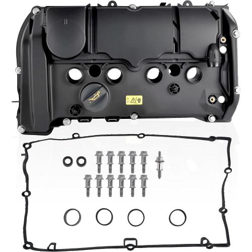 11127646552 Engine Valve Cover Kit, with Gasket, Bolts and Oil Cap Fit for 2011-2016 Mini Cooper S L4 1.6L R55 R56 R57 R58 R59 R60 R61 Engine, Replace # 11127603390 111276-46552 111276-03390