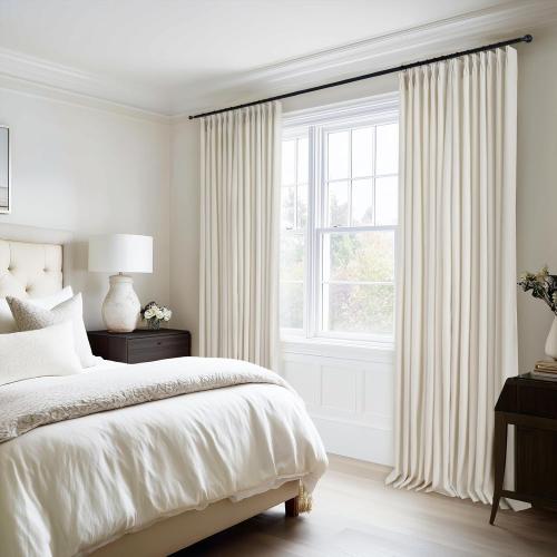 ‼️may have stains ‼️120 Inch Long Ivory Velvet Curtains Luxury Minimalist Pinch Pleated Light Blocking Thermal Drapes for Bedroom/Guest Room,Floor to Ceiling Curtain Panels with Rod Pocket and Hooks,2 Panels,10 FT
