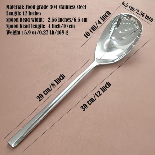 Extra-Large Serving Spoon,12 Inch Premium Food-Grade  Stainless Steel,Heavy-Duty Buffet Spoon