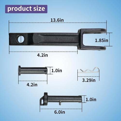 Vanshly，A20-6014 Single Tow Hook Compatible with Peterbilt/Kenworth with Pull Pin （A65-6008） and Frame Pin （A65-6007）