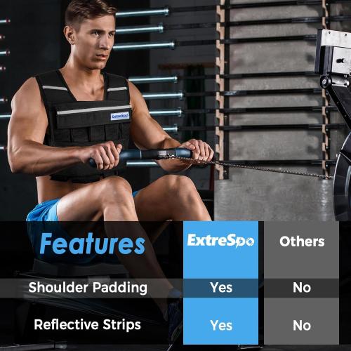 Adjustable Weighted Vest for Men Women, 40lb Rucking Weight Vests Adjustable for Running, Training Workout, Jogging, Walking