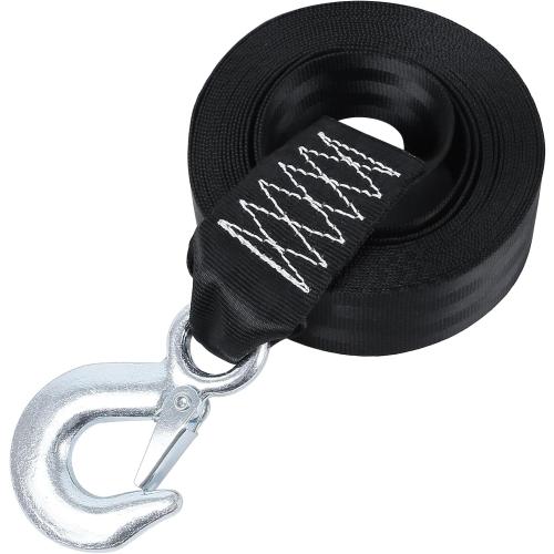Boat Trailer Winch Strap with Hook 2 x 20', Heavy Duty Tow Straps