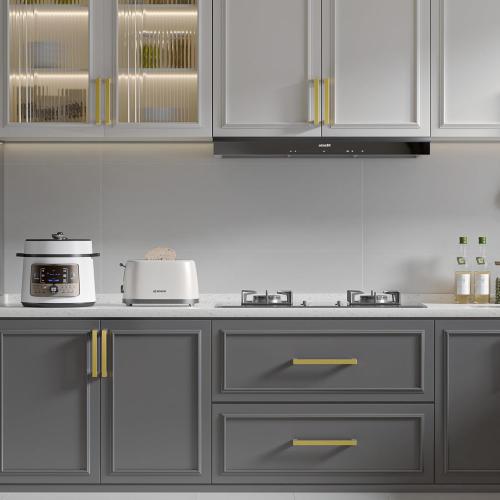 Goldenwarm 25 Pack Gold Kitchen Cabinet Handles - 5 Inch Brass Gold Drawer Pulls - LSJ12GD128 Brushed Brass Cabinet Pulls for Cabinets