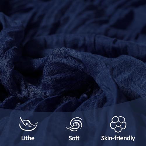 6 Pack Size 35x120 Color Blue Navy Blue Cheesecloth Table Runner 10Ft Gauze Cheese Cloth Table Runner 35x120 Inch Boho Sheer Rustic Fabric for 4th of July Party Decor Baby Shower Wedding Centerpiece Home Table Decorations