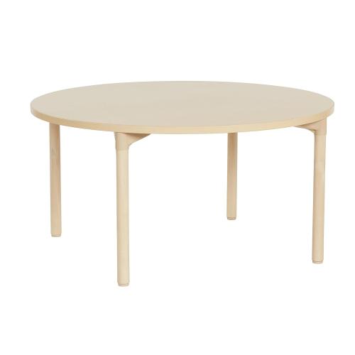 FDP 42 inch Round All-Purpose Children's Activity Table with 22 inch Wood Legs for Grade-schoolers Easy Clean Maple Laminate Tabletop, Great for Kid's at Home Playroom, Classroom, Library, 14299-MPMG