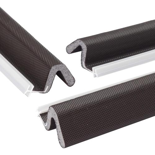21 Ft Foam Door Weather Stripping,Soundproof Kerf Door Seal Strip - 3 PCS x 86 Inch Q Foam V-Shaped Door Frame Weather Stripping Seal,Card Slot Installation Seals Large Gap (Brown)