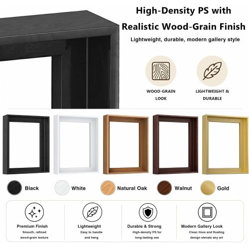 Canvas Floater Frame for Finished Canvas Art, 1.25 Deep Floating Shadow Gap Design, Floating Frame for Canvas Art, Modern Gallery Style Wall Decor, Hardware Included (Light Brown, 24x36)