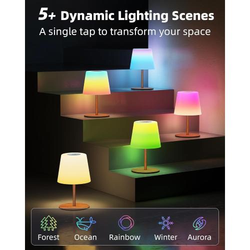 EZVALO Valentines Day Gifts for Her, RGB Color Changing Shower Lamp, 83 Scene Modes, IP65 Waterproof Rechargeable Cordless LED Light for Bathroom, Spa-Like Shower, Patio, Camping, Home Decor, 1Pcs
