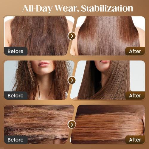 2026 New Go Brush, Portable Hair Straightener Brush for Short Hair, Fast Heating Cordless Straightening Hair Comb for Travel, Mini Hair Brushs for Home Use (Black)