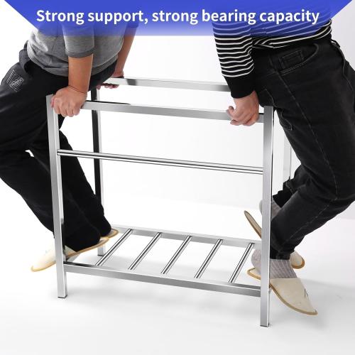 Outdoor Garden Sink Single Trough For Washing, Small Stainless Steel Utility Kitchen Hand Basin Station Sink Tub with Storage Shelve and Faucet, for Restaurant, Bar, Laundry, Garage, Backyard(54*40*75