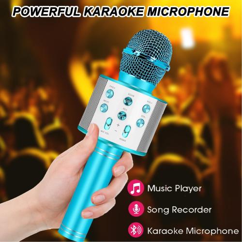 Bluetooth Karaoke Microphone Wireless: Portable Handheld Mic for Kids Adults Singing - Perfect for Christmas Birthday Holiday Party