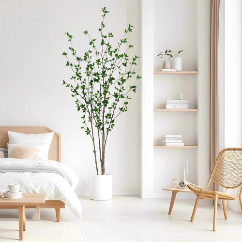 7ft Artificial Citrus Tree – Minimalist Faux Tree for Indoor Décor, Fake Critus Tree Perfect for Home, Office, Living Room, Bedroom & Porch