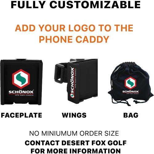 Phone Caddy – Adjustable Golf Cart Phone Holder with Secure Strap for Hands-Free GPS & Golf Apps – Universal Fit - Black