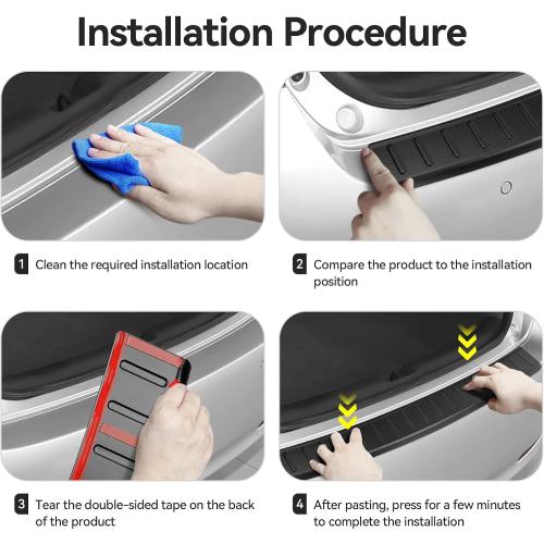 Exterior Rear Bumper Protector for Toyota 2016 2017 2018 RAV4 Accessories Black ABS Material Rear Bumper Guard Trunk Sill Protector