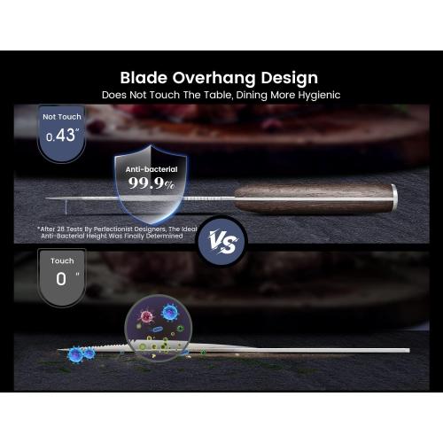 Steak Knives Set of 4, 4.8 Inch Quality Japanese Style Smooth Edge Meat Knife with Wood Handle, Damascus Pattern Full Tang Design, Ultra Sharp Dinner Knives with Exquisite Box, Kitchen Gifts