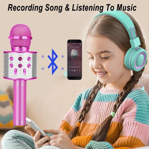 Kids Karaoke Microphone for Girl Toys: Christmas Birthday Gifts Ideas for 3 4 5 6 7 8 9 10 Year Old Girls