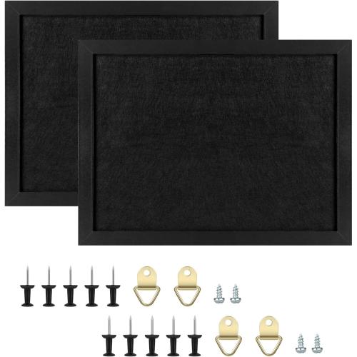 TORASO Cork Board Bulletin Board, 23.5 X 35.5 Cork Boards for Walls with Pins, Eye Bolts, gaskets, Screws, Pin Board for Office, School and Home (BK,60x90cm,2p