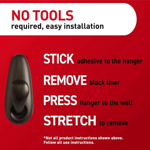 4 packs, Command 5 lb Large Brushed Nickel Metal Hooks, 2 Hooks and 4 Command Strips, Damage Free Coat Hooks with Adhesive Strips, Forever Classic Hooks for Hanging Home Decor and Room Decor