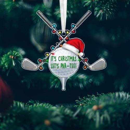 FLAGWIX Christmas Golf Gifts for Men Women, Acrylic Ornaments for Tree | Golf Ornaments for Christmas Tree Decorations, Funny Sports Ornament Gifts for Men Dad Husband