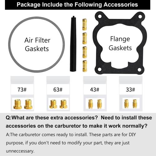 Rochester Quadrajet 4 Barrel Carburetor for 1901R GMC Chevy Carb 1966-1973 350 327 427 Big Small Block V8 Engines, 1901-GG 4BBL Carb 4MV Manual Divorced Choke