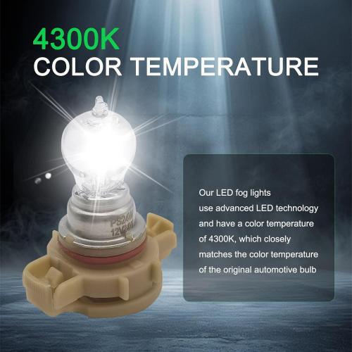 2 PCS PS24W Car Fog Light Bulbs, 12V Halogen Turn Signal Brake Light Reversing Light Bulbs, Car Modification Replacement Parts, Universal for Most Cars, Trucks, SUVs (White)