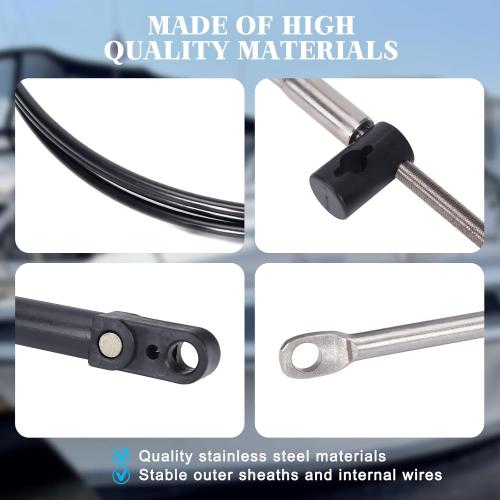 2pcs Gen1/Gen2 Boat Throttle and Shift Cables Compatible with Mercury MerCruiser Marine Force Outboard Engine, Replace CC179xx/CC189xx
