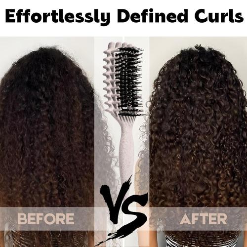 Curly Hair Brush Candybrush Curl Defining Brush for Detangling Shaping and Defining Curls for Women, Men, Wet & Dry Hair (Black)