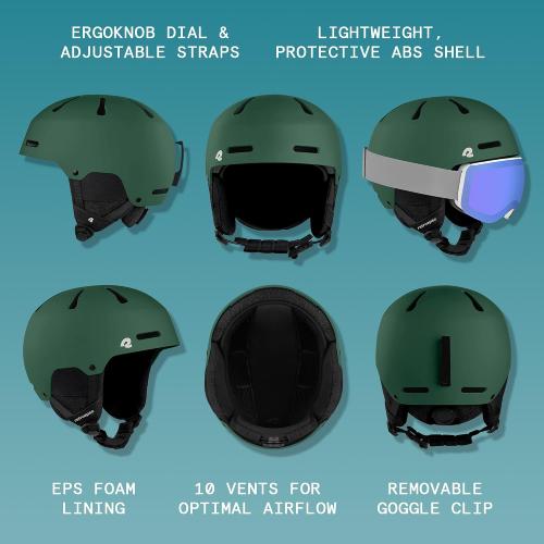 Retrospec Comstock Ski Helmet - Snowboard Helmet for Adults & Youth - Adjustable Fit Snow Helmet with Protective Shell and Breathable Vents for Men, Women, Boys & Girls