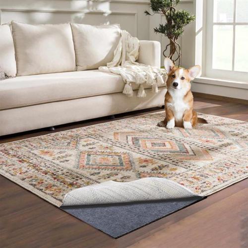 Waterproof Rug Pad, 10x14 ft Area Rug Non-Slip Carpet Pad, 1/4 Thick Non-Slip Rug Pads for All Floors and Finishes, Felt Pad for Hardwood Floors, Keeps Carpets in Place Soft and Safe