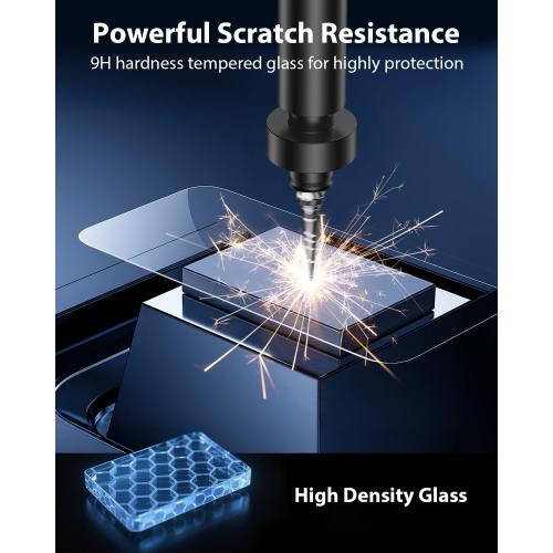 Mkeke Screen Protector Compatible with iPhone 17 Pro, 3 Pack Tempered Glass [9H  Hardness] [Military-Grade Drop Protection] [Sensitive Touch] [Easy Installation Frame] [HD Clear] for 6.3 inch