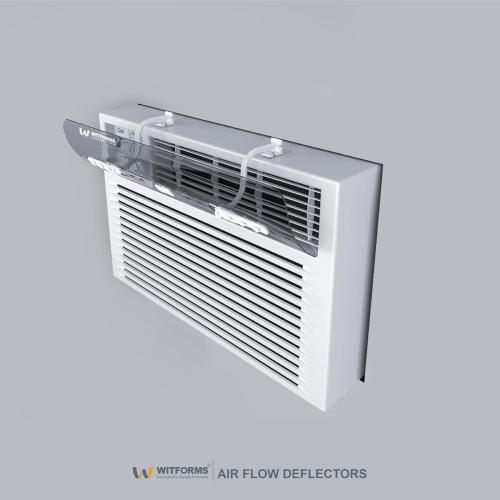 WITFORMS Window AC Air Deflector - 24 Length for TOP VENT Window Units ONLY - Transparent Design - Measure Before Purchase