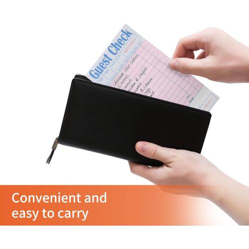 ZPARIK 6 Pack Guest Checks Books, Server Note Pads, Pink | 5 Pack Guest Checks with 50 Sheets Per Book, Waiter Checkbook, Waitress Notepad for Restaurants, Perfect for Servers