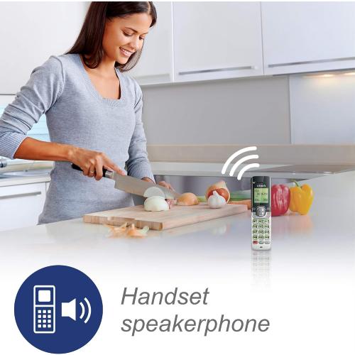 VTech CS6529 1-Handset Cordless Phone with Answering Machine, Caller ID/Call Waiting, DECT 6.0 Expandable, Handset Speakerphone, Silver/Black
