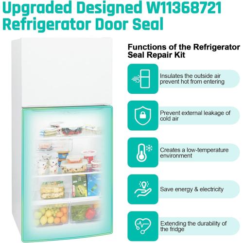 Upgraded 242193206 Refrigerator Door Gasket Replacement for Frigidaire Kenmore Crosley Refrigerator Door Seal 41.6''x 28.5 Fridge Door Gasket Seal for FFTR1828SP3A, FFTR1828SE0,CRT185SS1 Fridge Seal